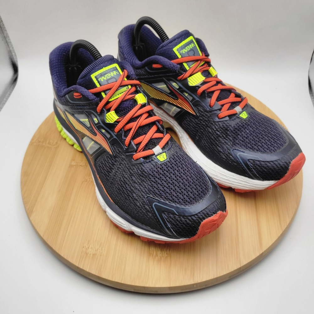 Brooks Ravenna 6 Mens Running Shoes Navy Blue Orange Lime 1101861D468 Size 9